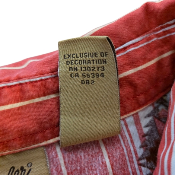 Wrangler Retro Women’s XXL Long Sleeve Pearl Snap Shirt Red Southwestern Aztec - Picture 8 of 8